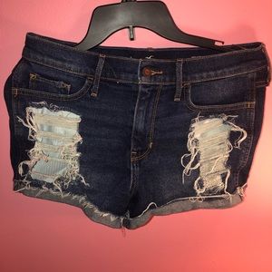 Shredded denim shorts from Hollister
